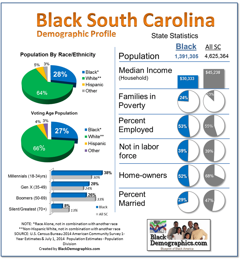 South Carolina Black Population Infographics