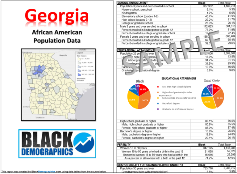 Georgia Data Report Download - BlackDemographics.com